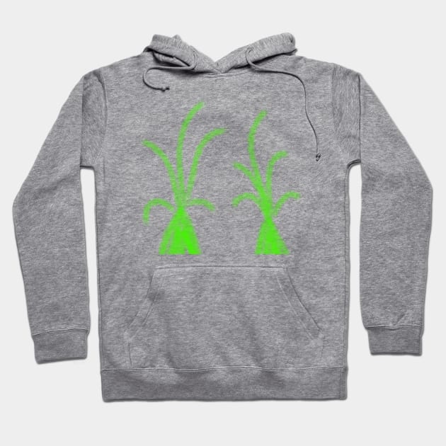 Green watercolor coconut tress art Hoodie by Artistic_st